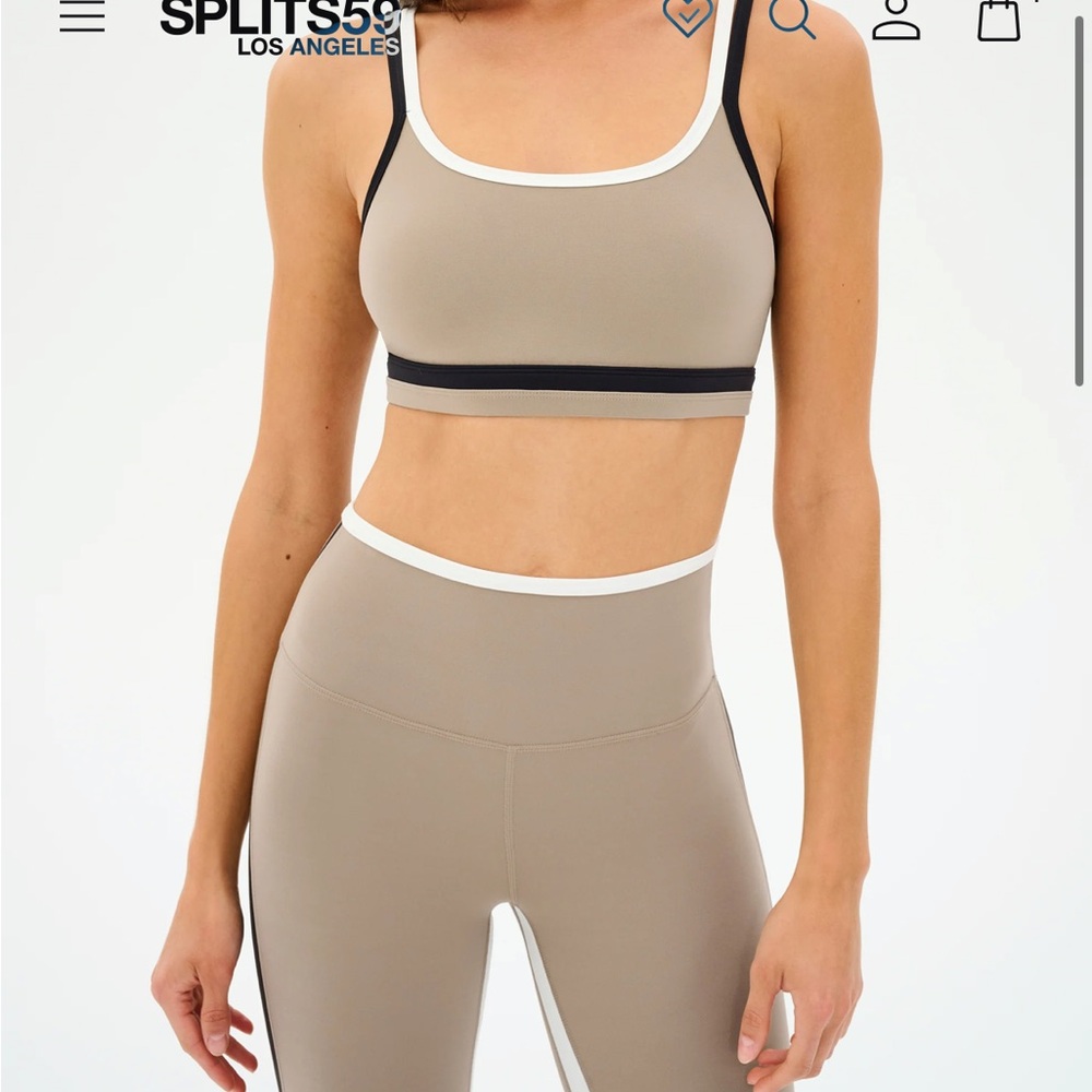 Splits59 Eva Rigor Double Strap Bra - Tan